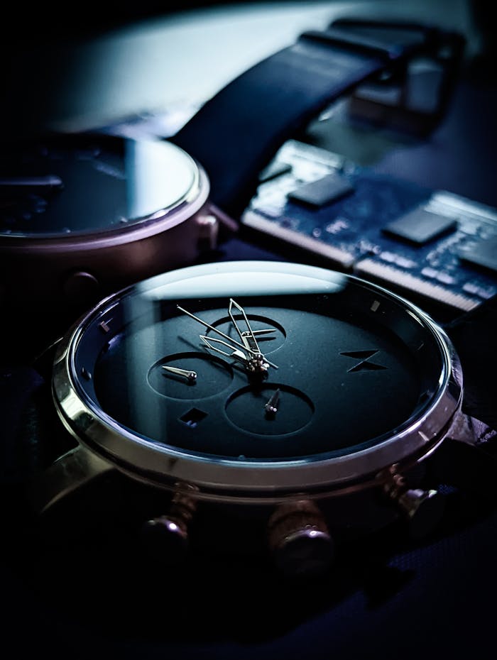menu-05 Close-up of elegant analog watches with sleek designs and dark dials, ideal for timepiece enthusiasts.